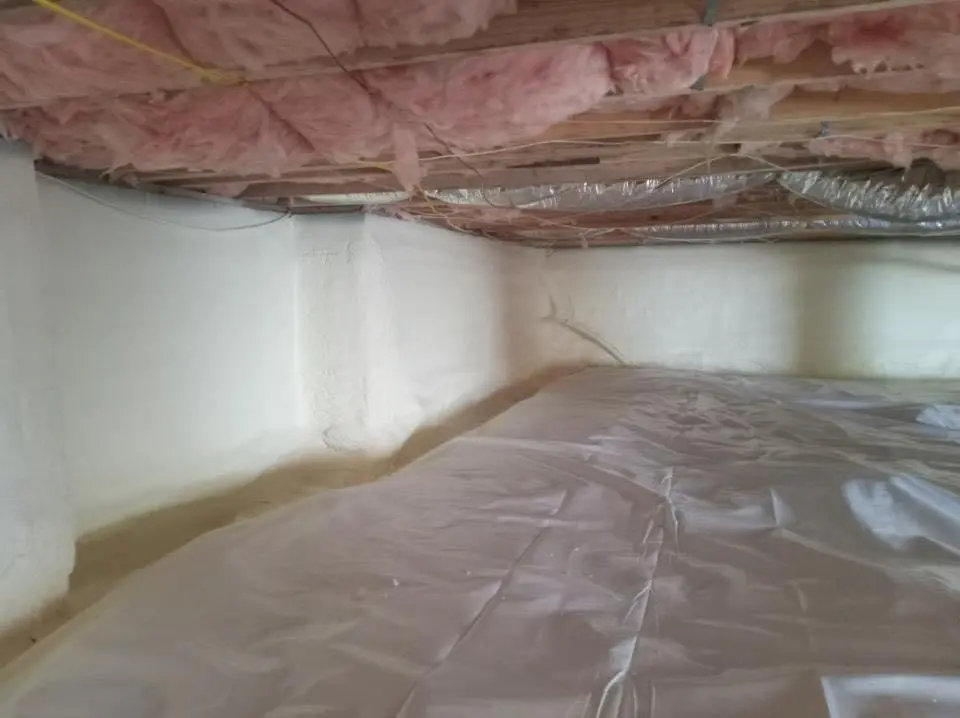 Crawl space encapsulation with closed-cell spray foam for Roof Maintenance in Perry Hall